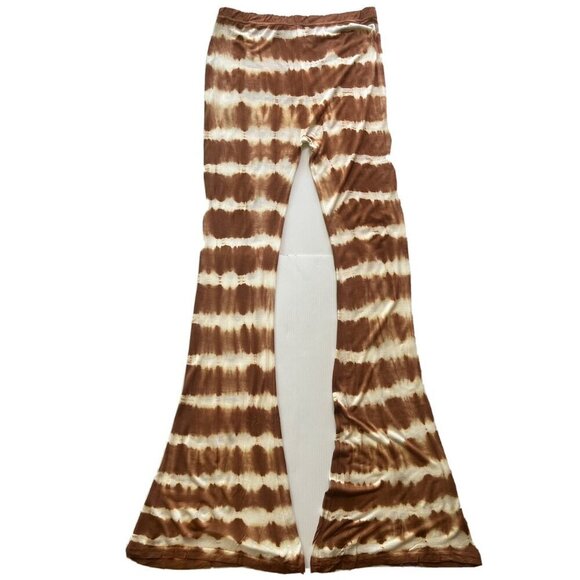 Raga Women's Orange Beach Striped Soft Flare Casual Pants R518 - Picture 5 of 9